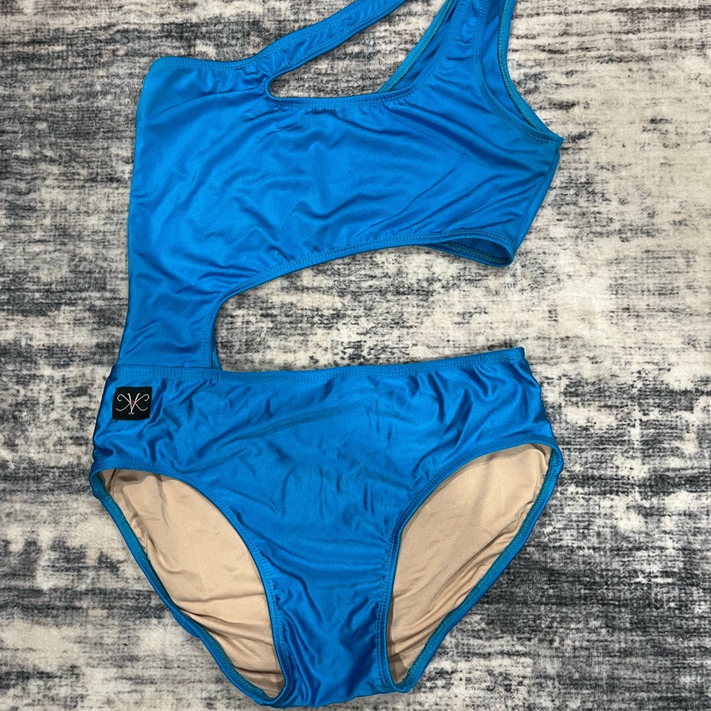 Blue One-Shoulder Kandi Kouture leotard